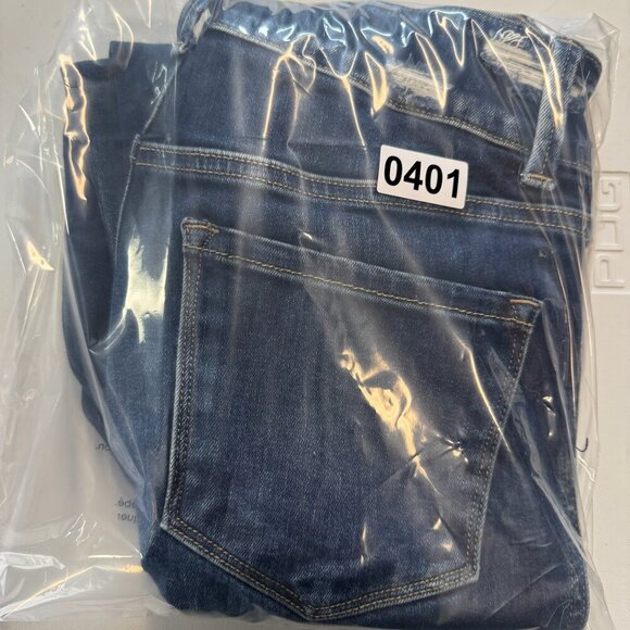 Flying Monkey Jeans Womens 26 Blue Skinny Mid Rise Dark Wash Stretch Distressed - Picture 11 of 11